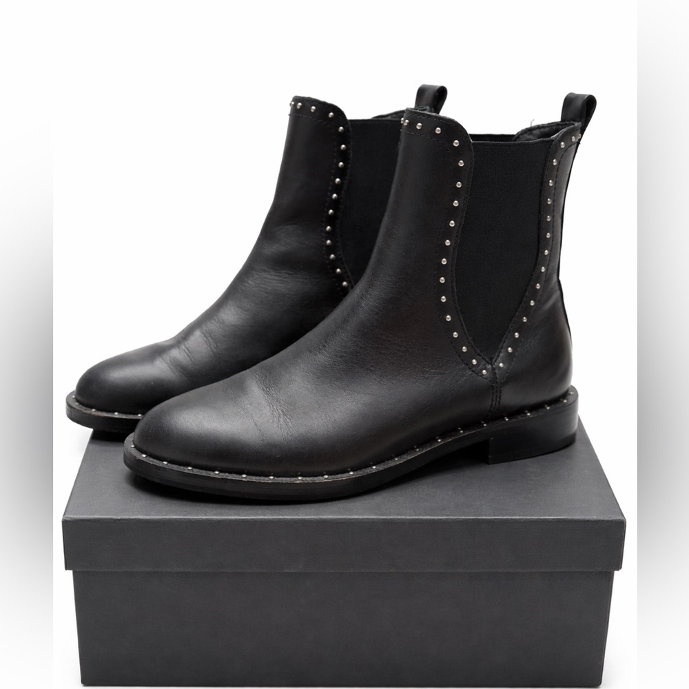 Rebecca Minkoff Black Studded Ankle Boots